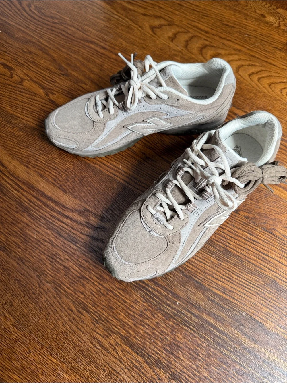 New Balance Men's Taupe Suede Athletic Sneakers